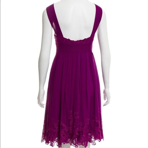 STUNNING VIOLET CATHERINE MALANDRINO SLEEVLESS SILK DRESS - LIKE NEW CONDITIONON - Picture 3 of 5